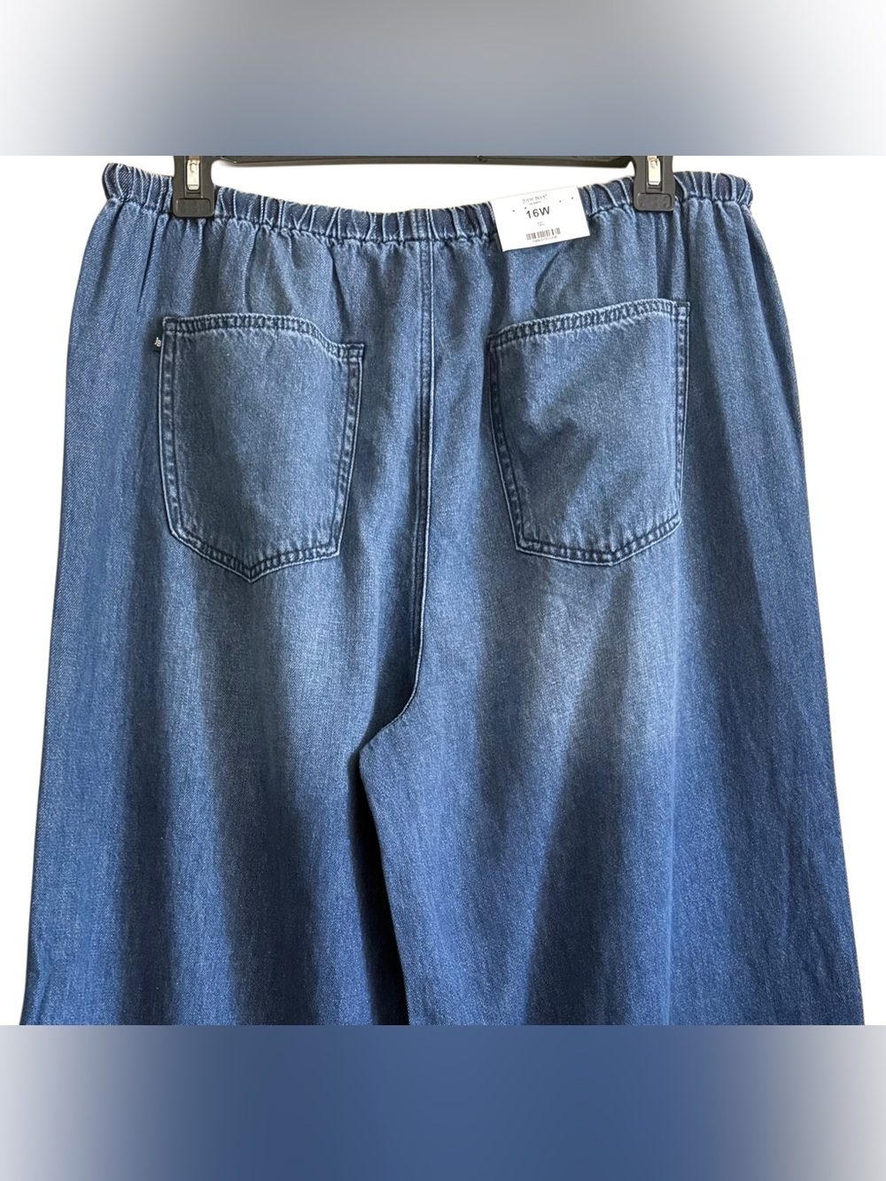 Judy Blue Hemp Blend High Waist Featherweight Palazzo Wide Leg Jeans Sz 16W NWT - Picture 8 of 10